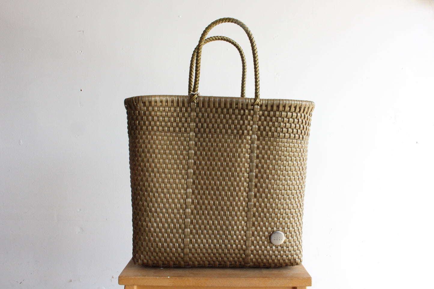 Gold Handwoven Tote bag by MexiMexi