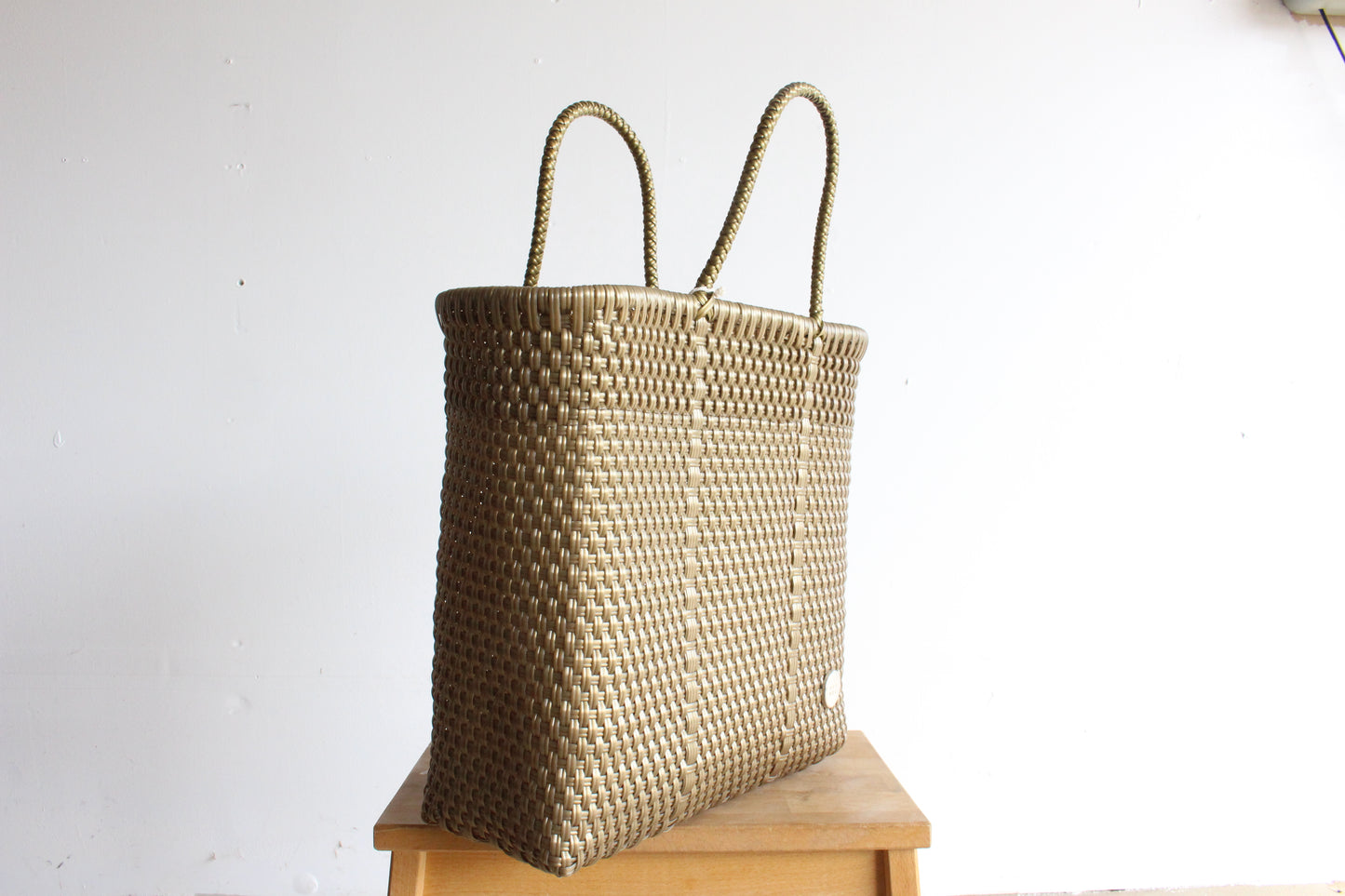 Gold Handwoven Tote bag by MexiMexi