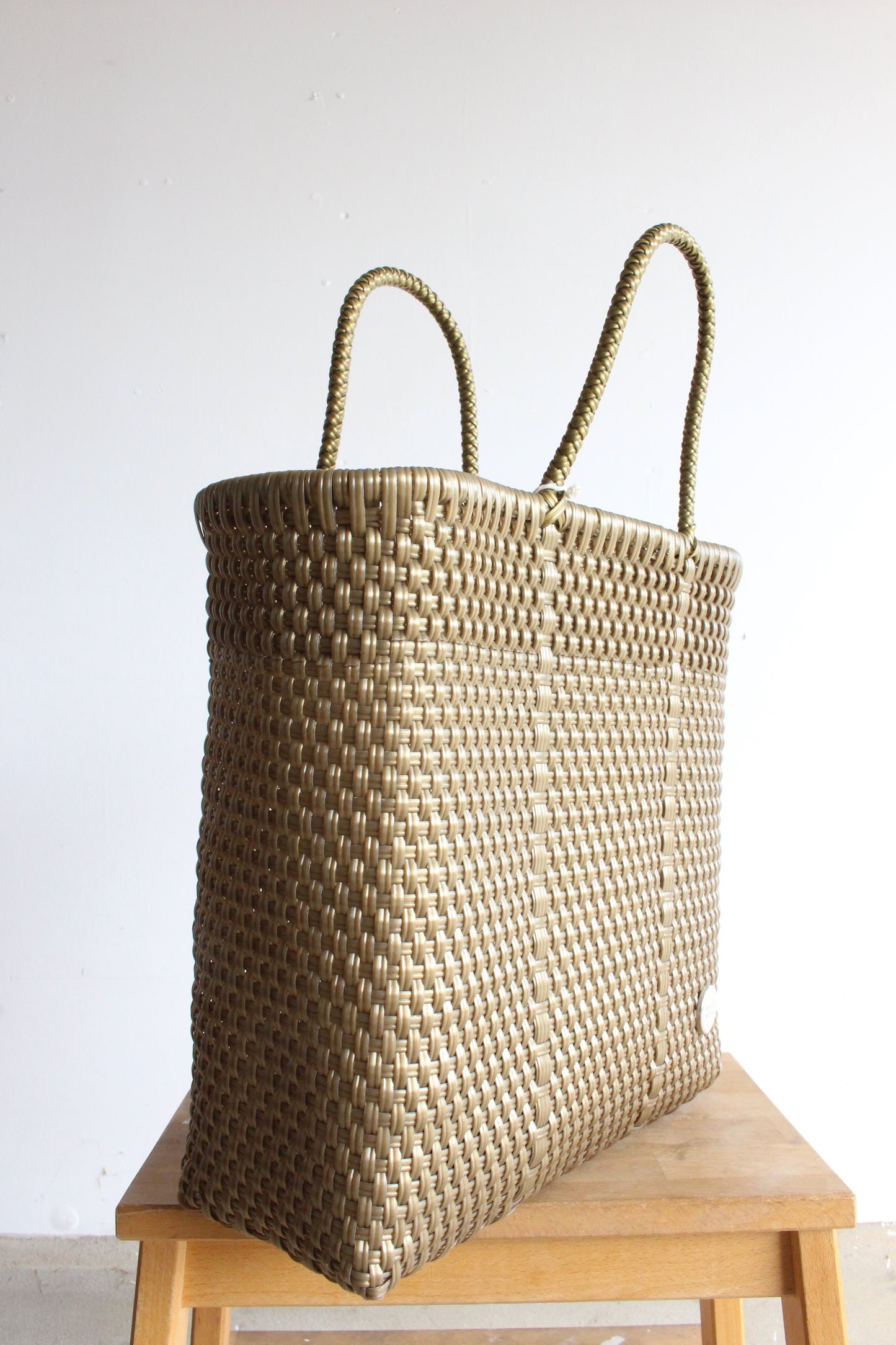 Gold Handwoven Tote bag by MexiMexi