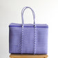 Purple & White Handwoven Handbag by MexiMexi