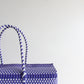 Purple & White Handwoven Handbag by MexiMexi