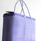 Purple & White Handwoven Handbag by MexiMexi