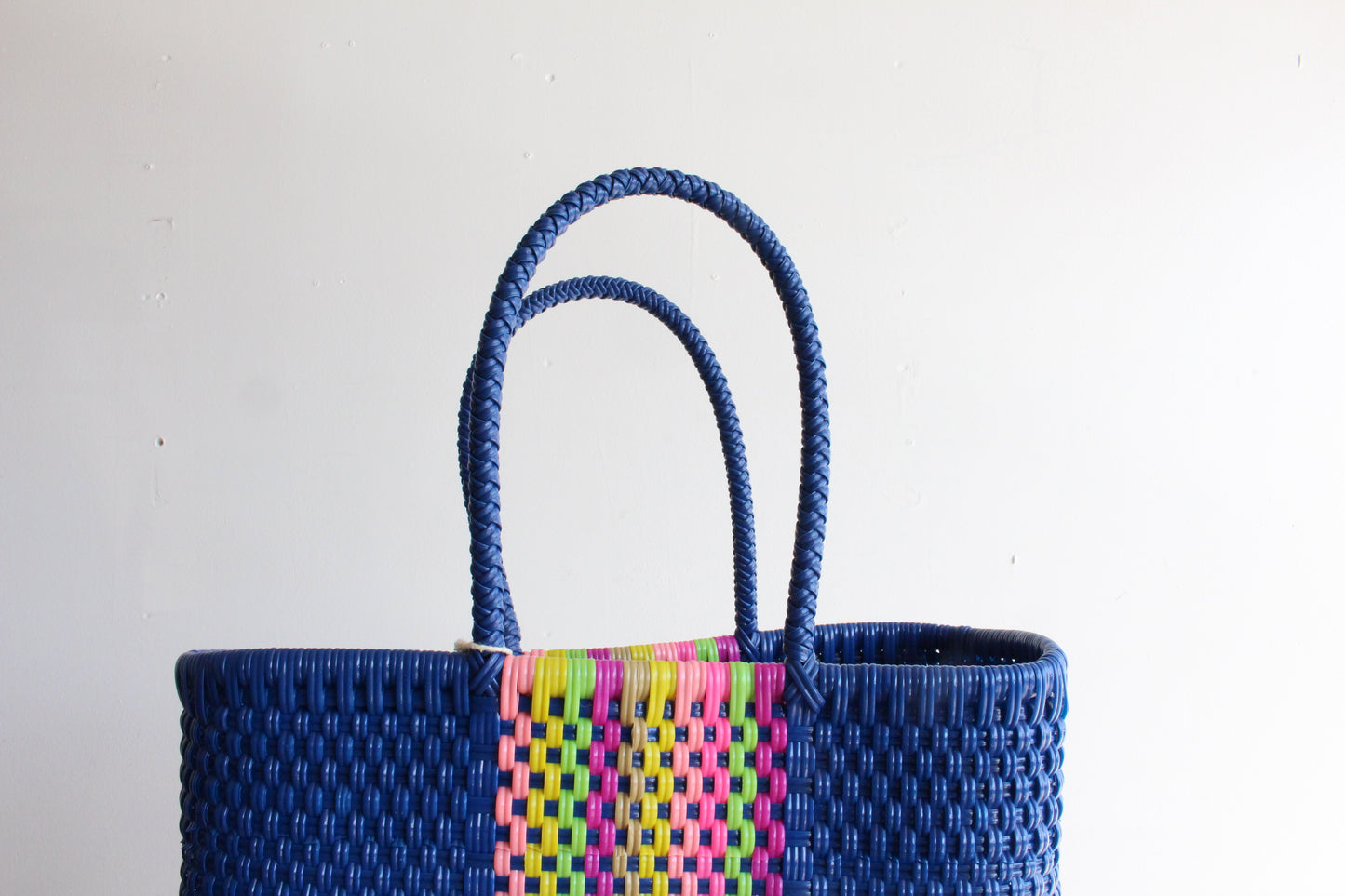 Metallic Blue & Colors Handwoven Tote bag by MexiMexi