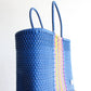 Metallic Blue & Colors Handwoven Tote bag by MexiMexi