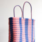 Blue & Pink Handwoven Tote bag by MexiMexi