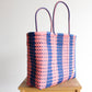 Blue & Pink Handwoven Tote bag by MexiMexi