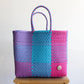 Pink, Purple & Blue Handwoven Tote bag by MexiMexi
