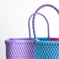 Pink, Purple & Blue Handwoven Tote bag by MexiMexi