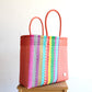 Coral with colors Handwoven Mexican Tote bag by MexiMexi