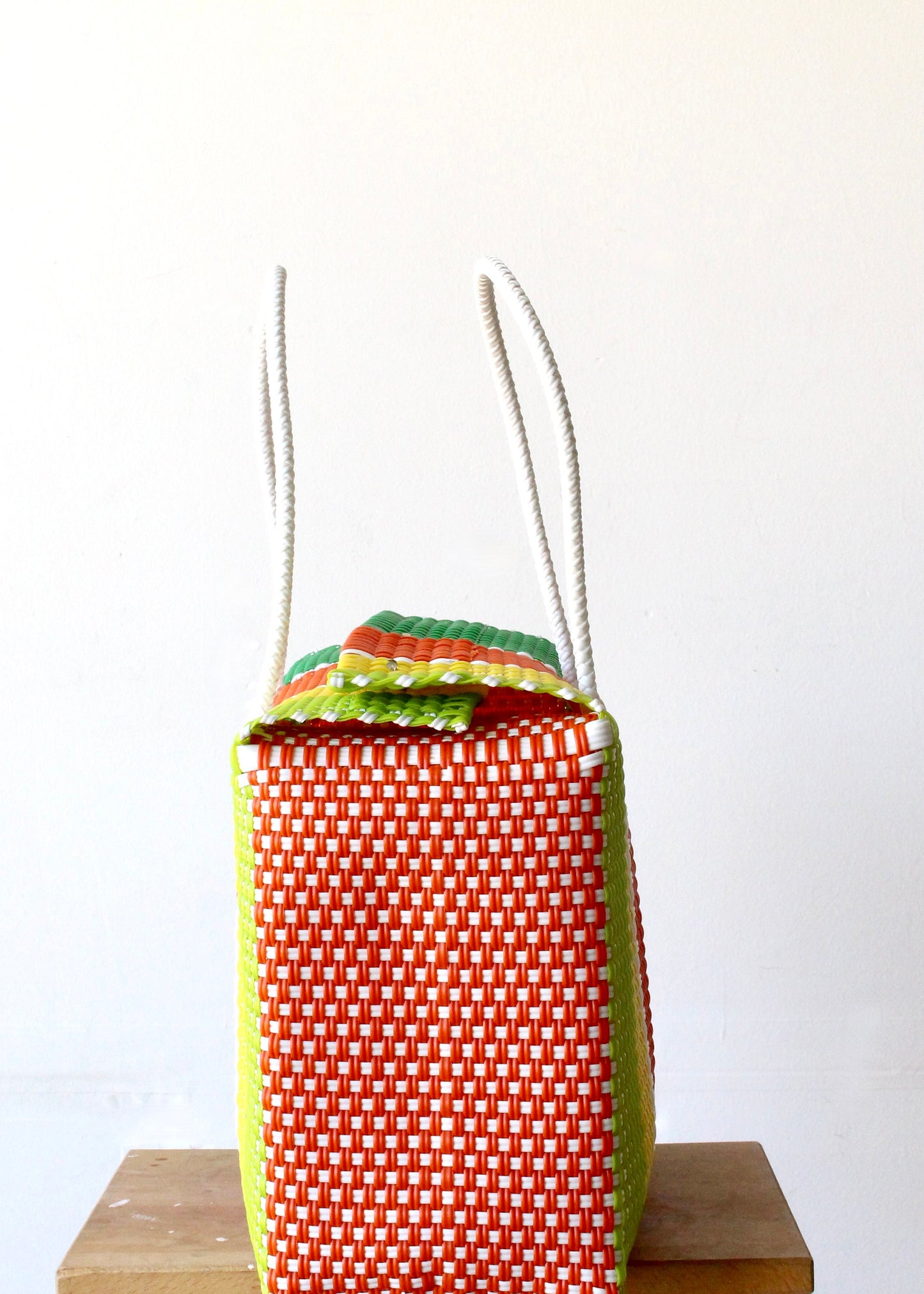 Multicolored Mexican Bag, Handwoven Mexican Tote, Oaxaca Tote, Mexican Plastic Bag, Mexican Basket, Mexican Art, MexiMexi, Picnic Basket