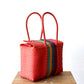 Coral & Colors Mexican Bag, Handwoven Mexican Handbag, Oaxaca Tote, Mexican Plastic Bag, Mexican Basket,Mexican Art, MexiMexi,Picnic Basket