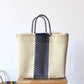 Beige & Blue Handwoven Tote bag