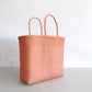 Peach Handwoven Tote bag, Picnic Basket, Beach Bag, Getaway Bag, Picnic Bag, Weekend Bag, Travel Bag, Mexican Gift, Mexican Bag,