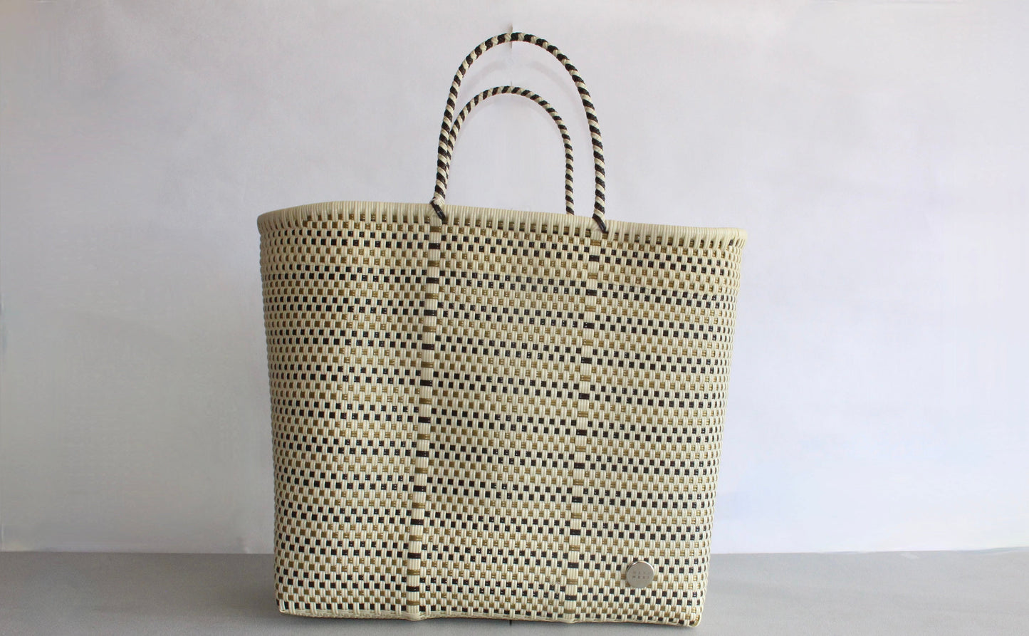 Colorful Cream Handwoven Tote bag, Picnic Basket, Beach Bag, Getaway Bag, Picnic Bag, Weekend Bag, Travel Bag, Mexican Gift, Mexican Bag,