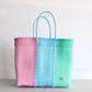 Colorful Pastel Handwoven Tote bag, Picnic Basket, Beach Bag, Getaway Bag, Picnic Bag, Weekend Bag, Travel Bag, Mexican Gift, Mexican Bag,