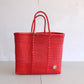Red Handwoven Tote bag, Picnic Basket, Beach Bag, Getaway Bag, Picnic Bag, Weekend Bag, Travel Bag, Mexican Gift, Mexican Bag,