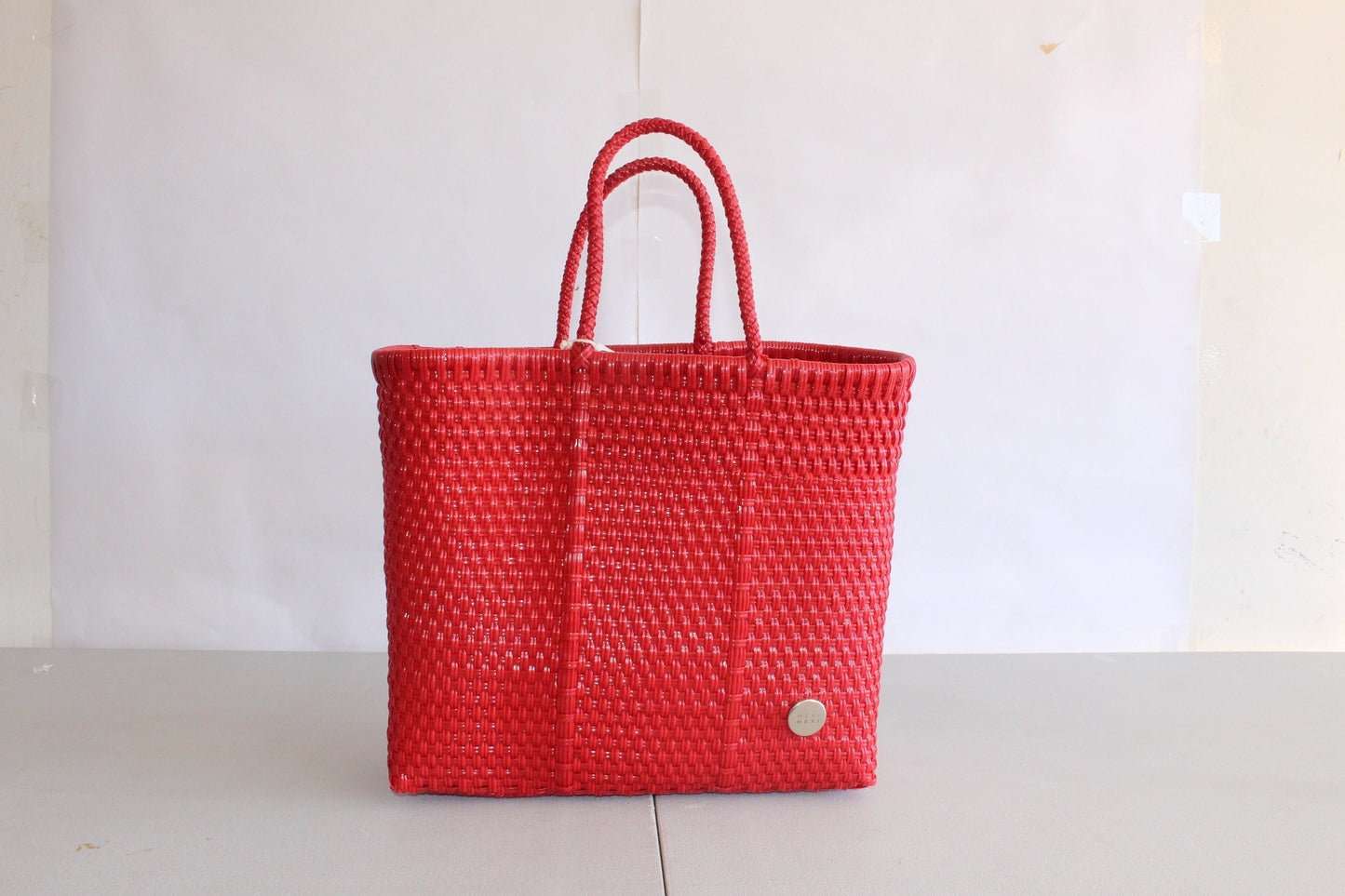 Red Handwoven Tote bag, Picnic Basket, Beach Bag, Getaway Bag, Picnic Bag, Weekend Bag, Travel Bag, Mexican Gift, Mexican Bag,