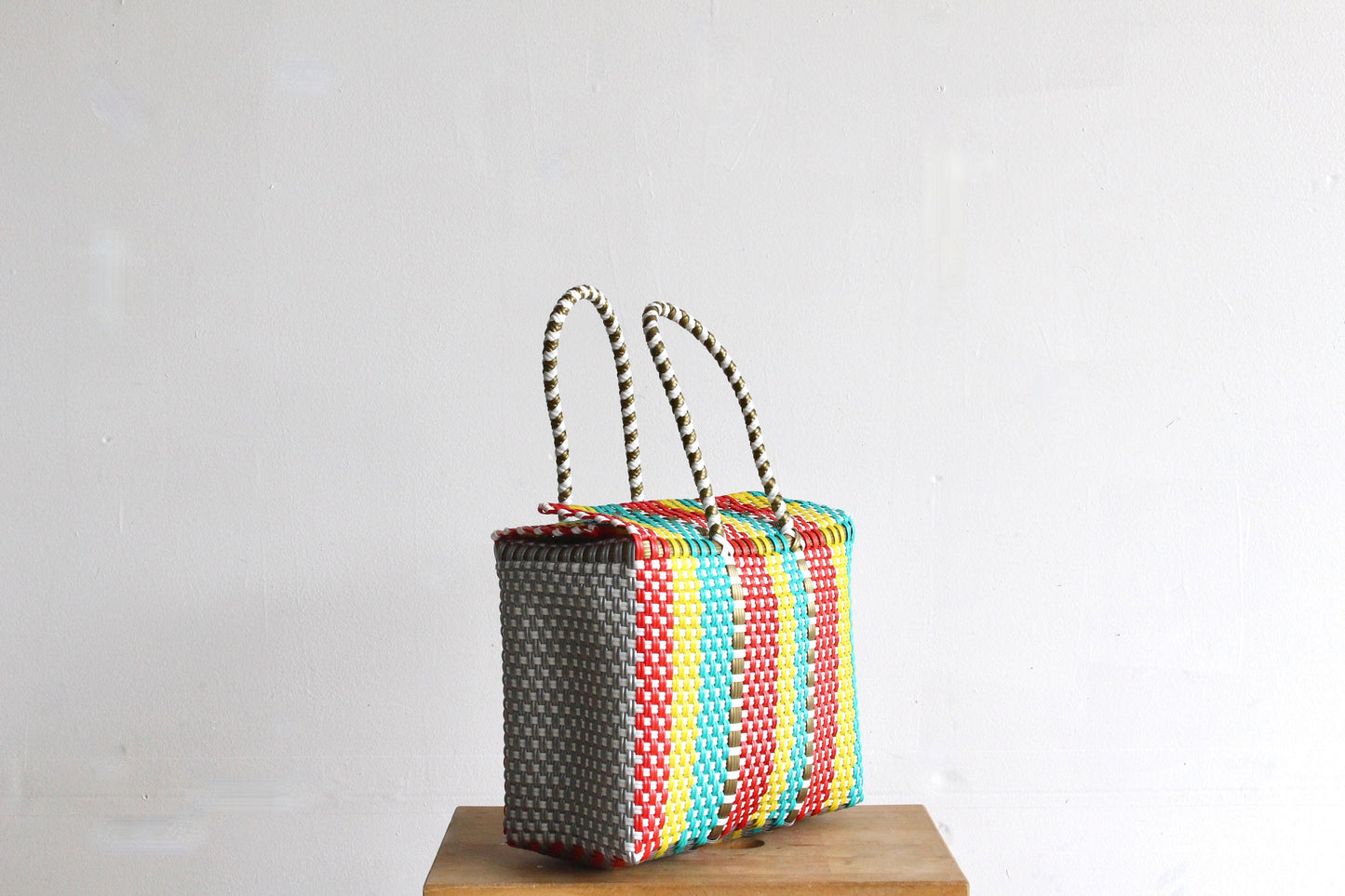 Colorful Mexican Bag, Handwoven Mexican Handbag, Oaxaca Tote, Mexican Plastic Bag, Mexican Basket,Mexican Art, MexiMexi,Picnic Basket