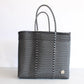 Black and Silver Handwoven Tote bag